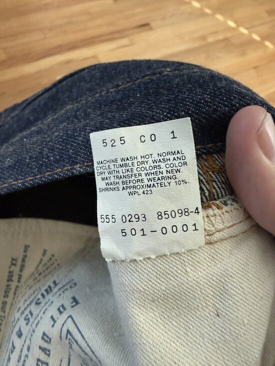 Levi's Vintage Clothing LVC 1993 Deadstock Valencia Street Selvedge Denim 29/34 - Picture 9 of 16